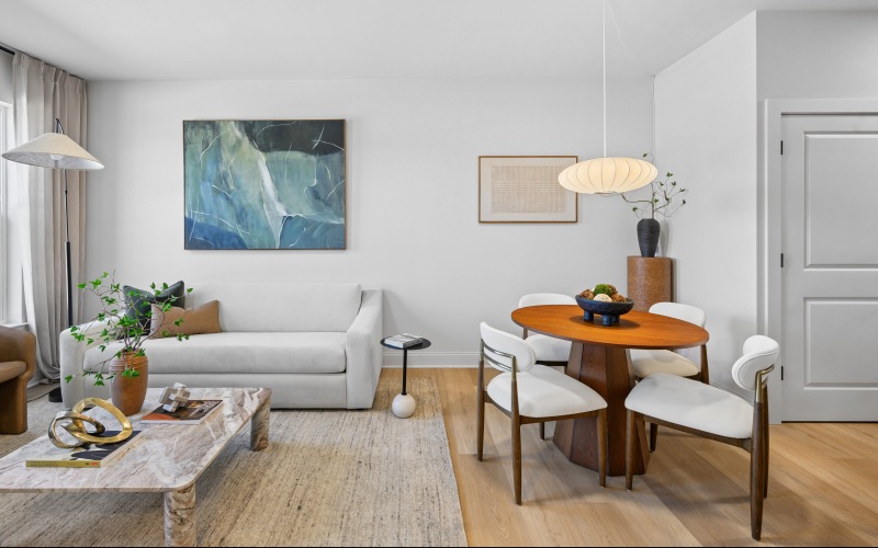 Living room with modern furniture